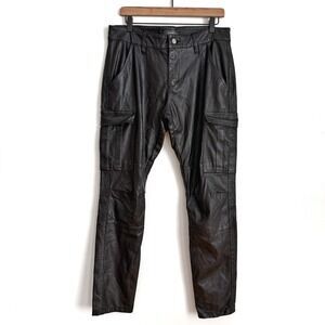 AMIRI Men's Faux Leather Cargo Pants Black Size 33 Made in USA